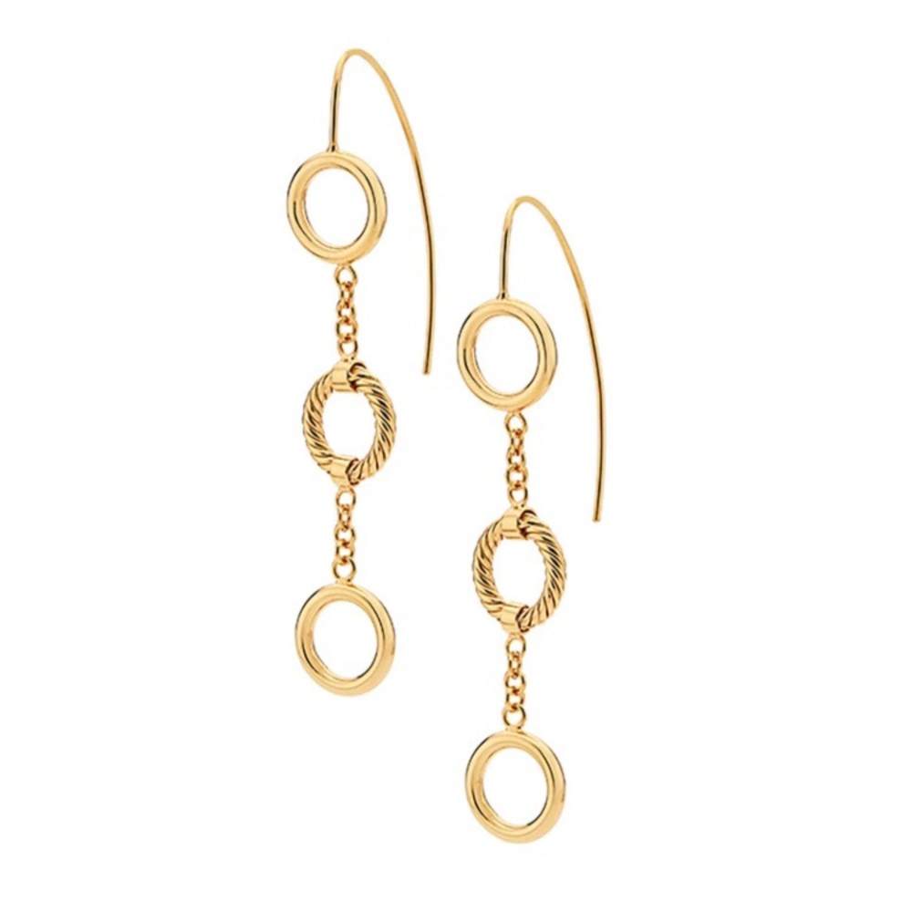 24K Gold Plated Brass Threader Earrings | SOKO